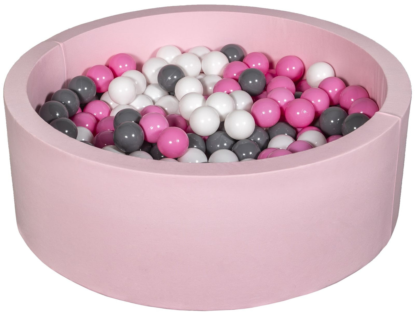 Velinda Soft Jersey Ball Pit with 300 Balls - Pink - Baby & Kids Play Gift - 80cm