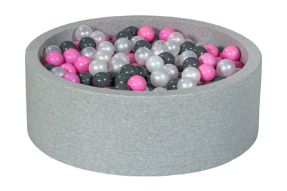 Velinda Soft Jersey Ball Pit with 450 Balls - Baby & Kids Play Gift - 90cm