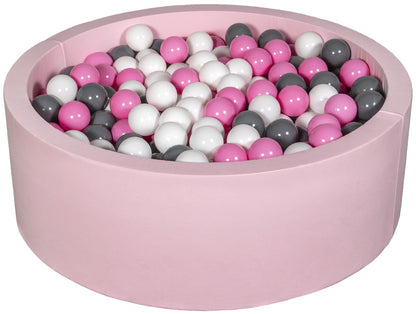 Velinda Soft Jersey Ball Pit with 450 Balls - Pink - Baby & Kids Play Gift - 90cm