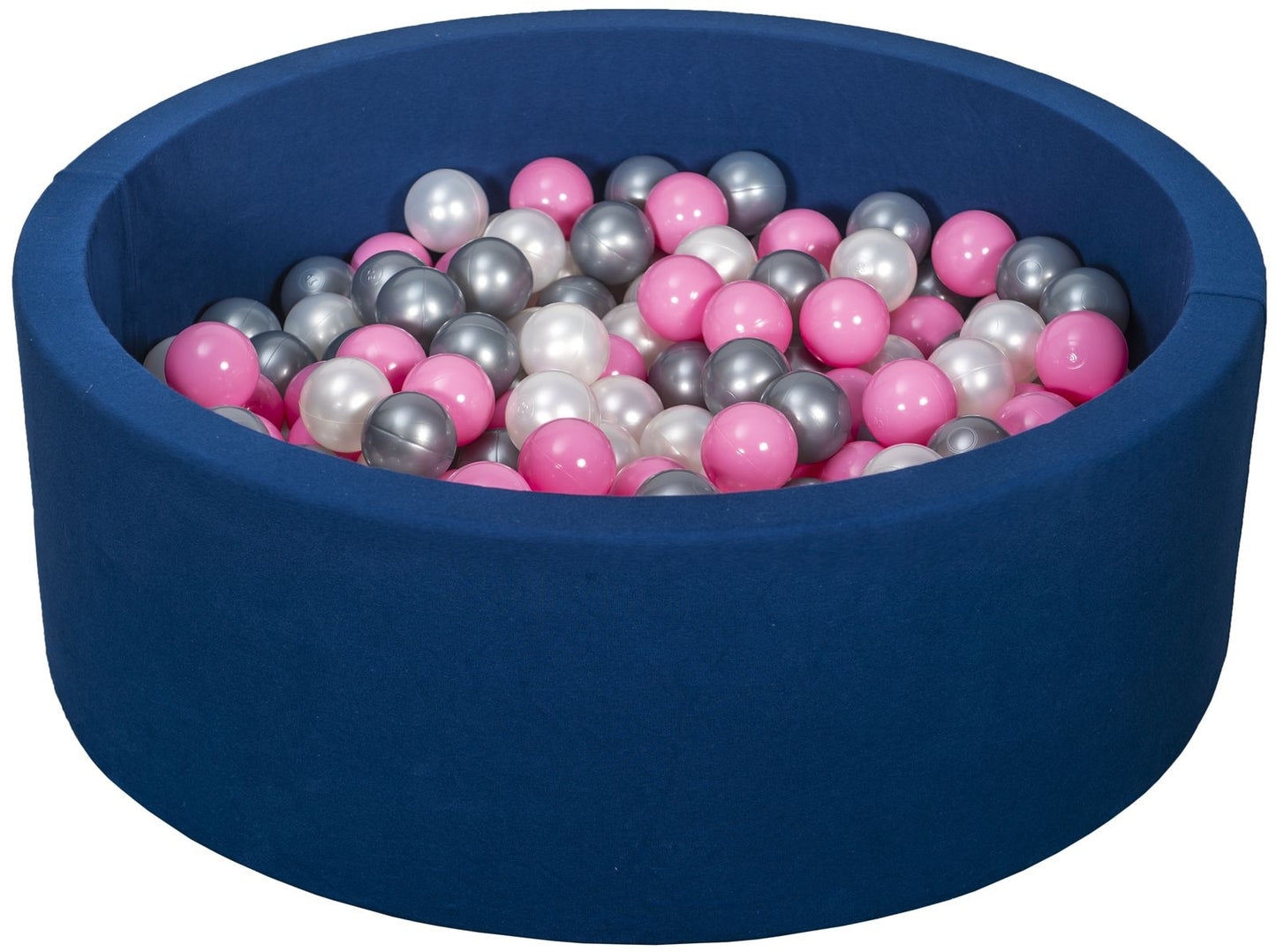 Velinda Soft Jersey Ball Pit with 300 Balls - Navy Blue - Baby & Kids Play Gift - 80cm