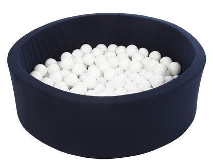 Velinda Soft Jersey Ball Pit with 150 Balls - Navy Blue - Baby & Kids Play Toy