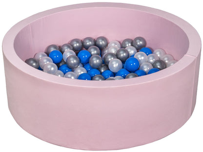 Velinda Soft Jersey Ball Pit with 150 Balls - Pink - Baby & Kids Play Gift, 90cm