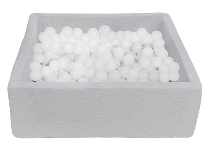 Velinda Soft Jersey Ball Pit with 300 Balls - 80x80cm - Baby & Kids Play Gift