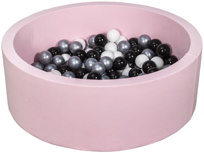 Velinda Soft Jersey Ball Pit with 150 Balls - Pink - Baby & Kids Play Gift, 90cm