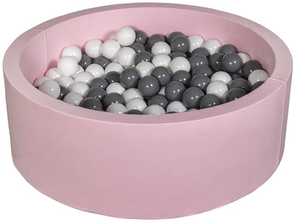 Velinda Soft Jersey Ball Pit with 200 Balls - Pink - Baby & Kids Play Gift - 90cm