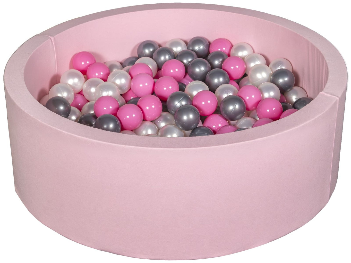 Velinda Soft Jersey Ball Pit with 300 Balls - Pink - Baby & Kids Play Gift - 80cm