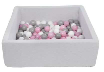 Velinda Soft Jersey Ball Pit with 150 Balls - 90x90cm - Baby & Kids Play Gift