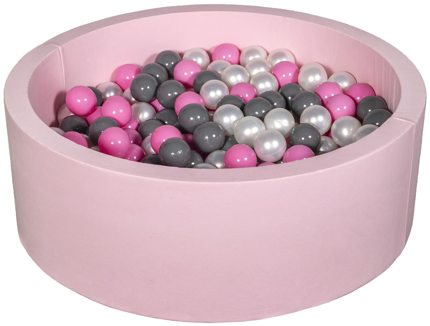 Velinda Soft Jersey Ball Pit with 200 Balls - Pink - Baby & Kids Play Gift - 90cm