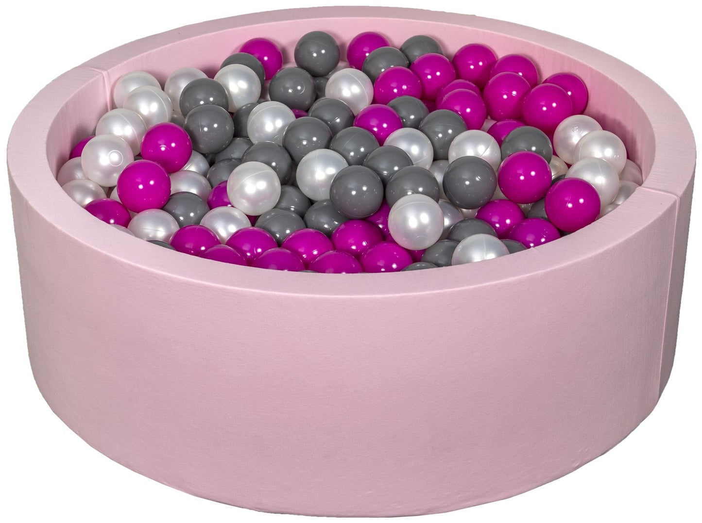 Velinda Soft Jersey Ball Pit with 450 Balls - Pink - Baby & Kids Play Gift - 90cm