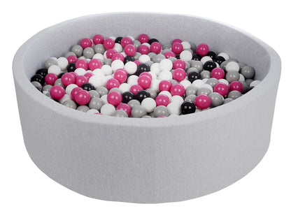 Velinda Soft Jersey Ball Pit with 900 Balls - 125cm Diameter - Baby & Kids Play Gift