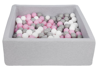 Velinda Soft Jersey Ball Pit with 200 Balls - 90x90cm - Baby & Kids Play Gift