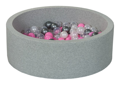 Velinda Soft Jersey Ball Pit with 200 Balls - Baby & Kids Play Gift - 90cm