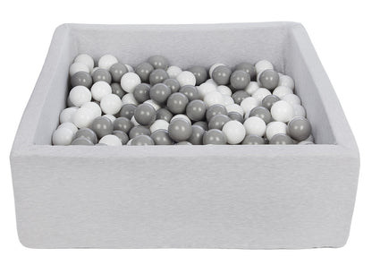 Velinda Soft Jersey Ball Pit with 300 Balls - 80x80cm - Baby & Kids Play Gift