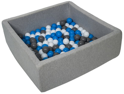 Velinda Soft Jersey Ball Pit with 150 Balls - 90x90cm - Baby & Kids Play Gift