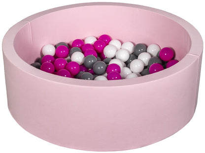 Velinda Soft Jersey Ball Pit with 150 Balls - Pink - Baby & Kids Play Gift, 90cm