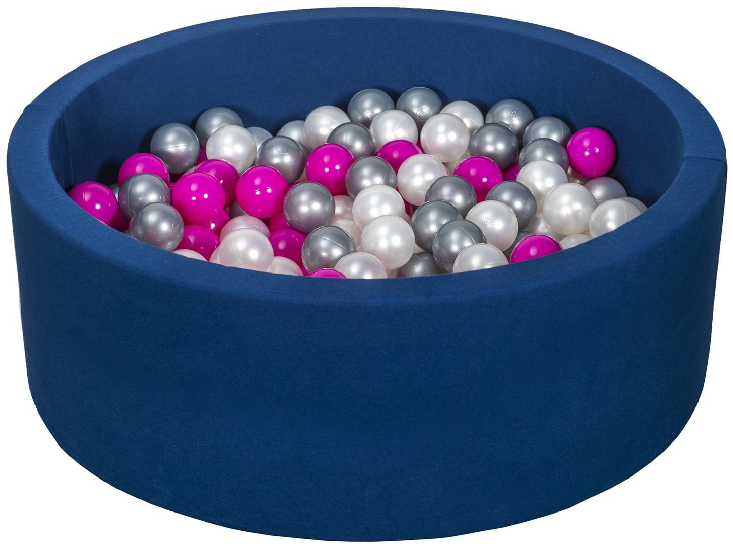 Velinda Soft Jersey Ball Pit with 300 Balls - Navy Blue - Baby & Kids Play Gift - 80cm