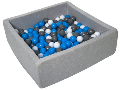 Velinda Soft Jersey Ball Pit with 200 Balls - 90x90cm - Baby & Kids Play Gift