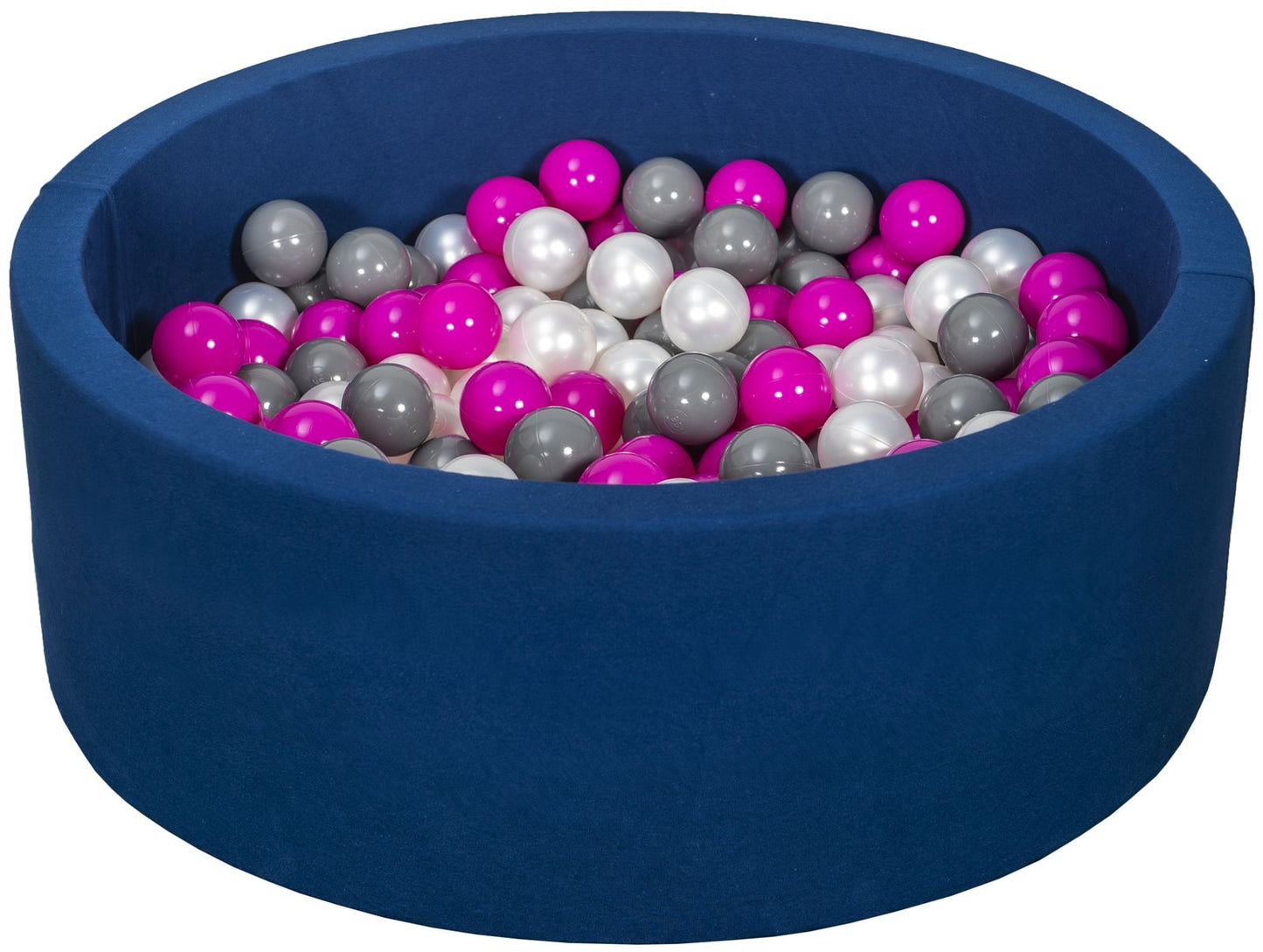 Velinda Soft Jersey Ball Pit with 300 Balls - Navy Blue - Baby & Kids Play Gift - 80cm