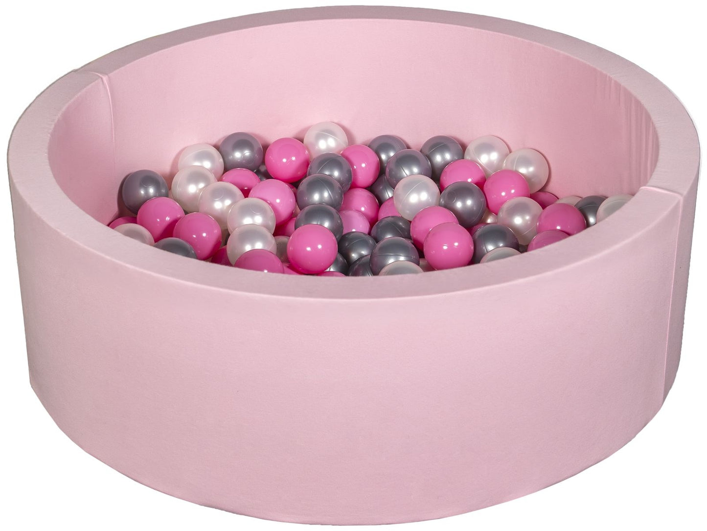 Velinda Soft Jersey Ball Pit with 150 Balls - Pink - Baby & Kids Play Gift, 90cm