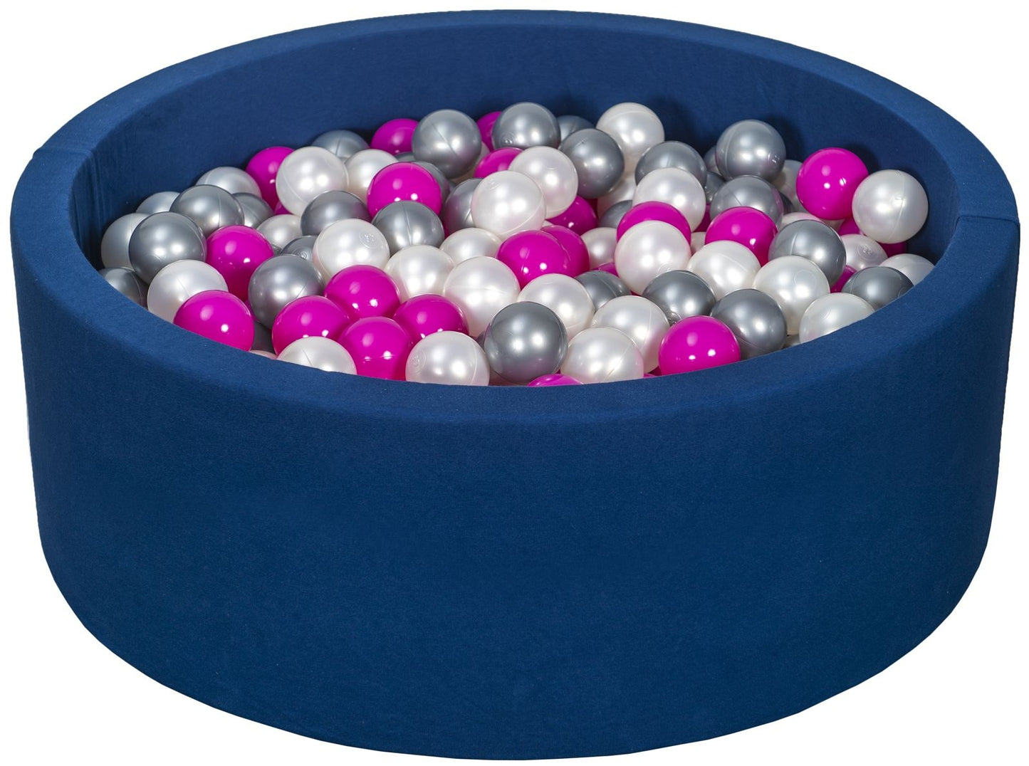 Velinda Soft Jersey Ball Pit with 450 Balls - Navy Blue - Baby & Kids Play Gift - 90cm