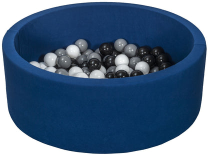 Velinda Soft Jersey Ball Pit with 150 Balls - Navy Blue - Baby & Kids Play Toy