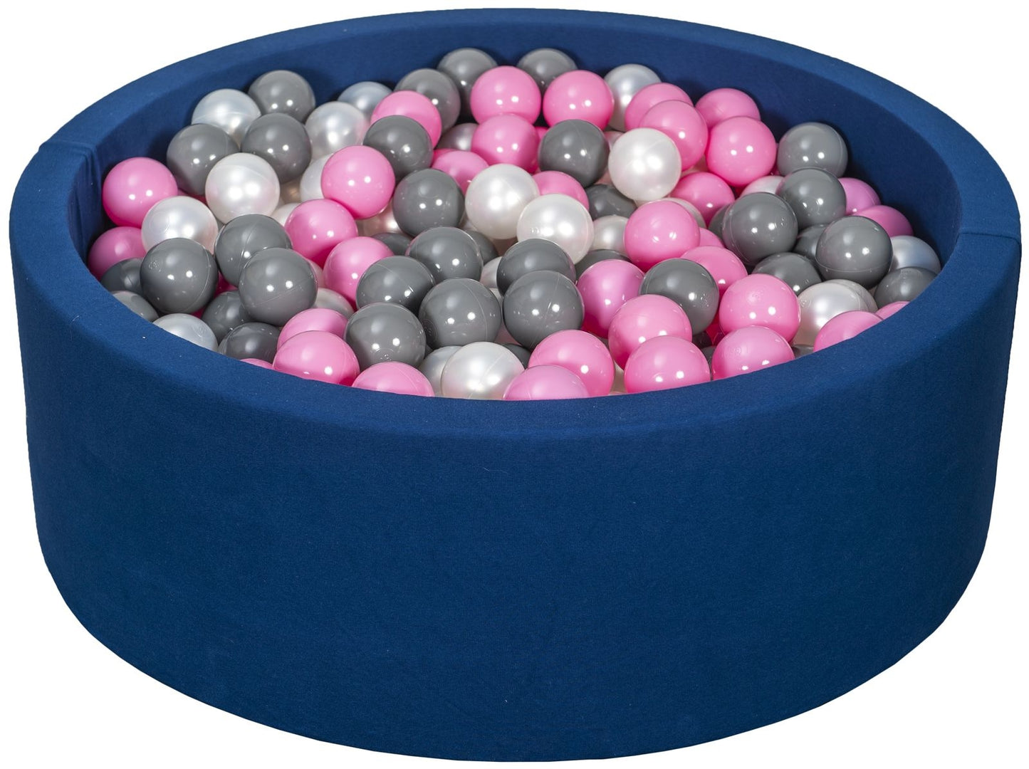 Velinda Soft Jersey Ball Pit with 450 Balls - Navy Blue - Baby & Kids Play Gift - 90cm