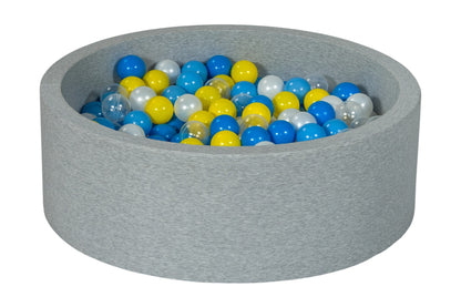 Velinda Soft Jersey Ball Pit with 300 Balls - Baby & Kids Play Gift - 80cm