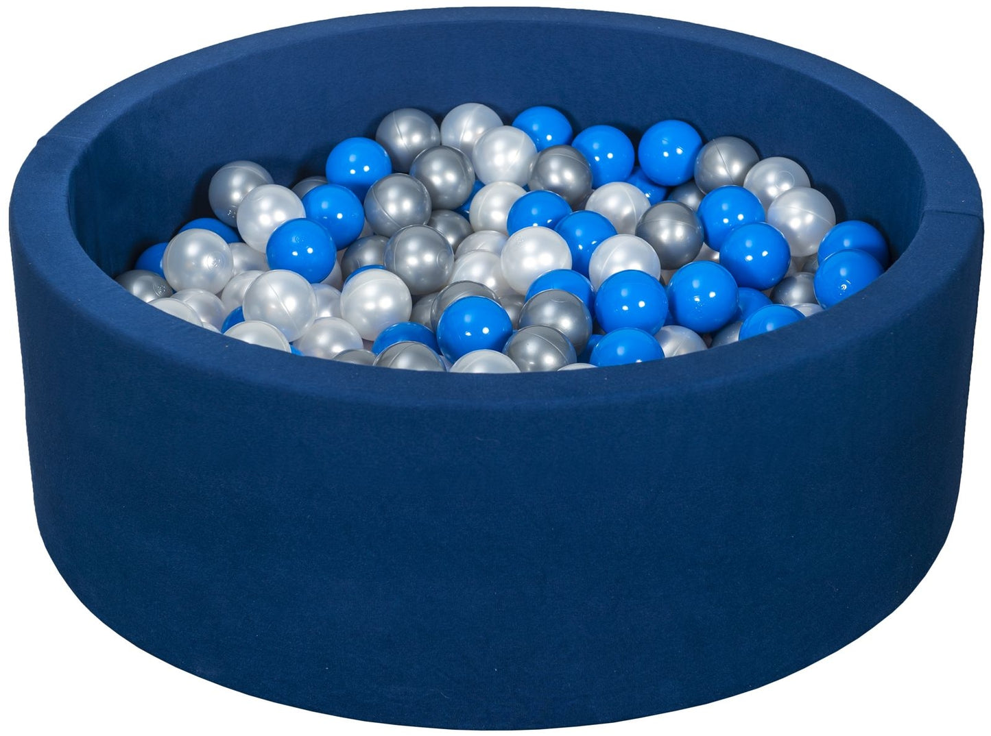 Velinda Soft Jersey Ball Pit with 300 Balls - Navy Blue - Baby & Kids Play Gift - 80cm