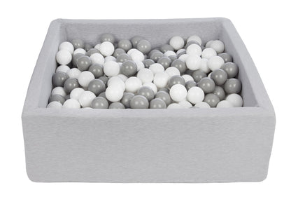 Velinda Soft Jersey Ball Pit with 450 Balls - 90x90cm - Baby & Kids Play Gift