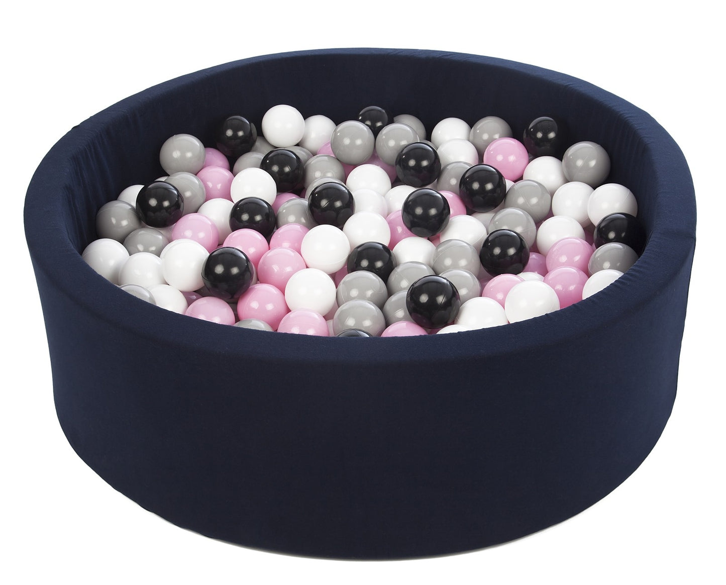 Velinda Soft Jersey Ball Pit with 200 Balls - Navy Blue - Baby & Kids Play Gift - 90cm