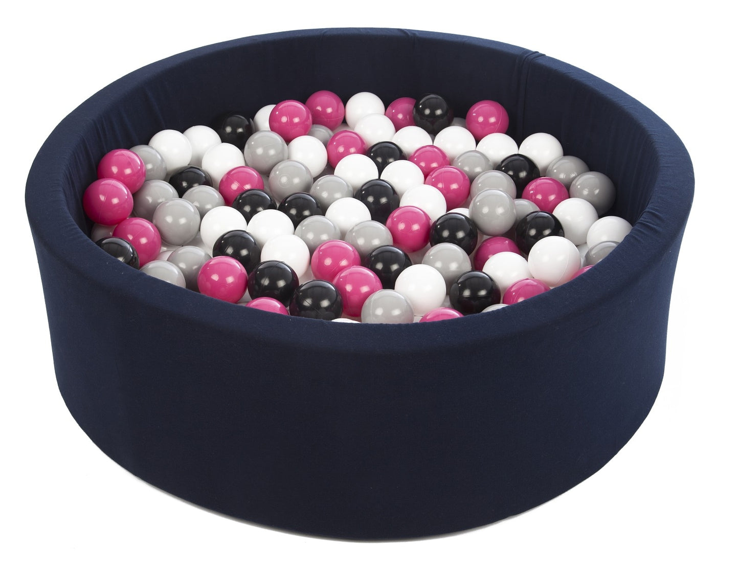 Velinda Soft Jersey Ball Pit with 200 Balls - Navy Blue - Baby & Kids Play Gift - 90cm