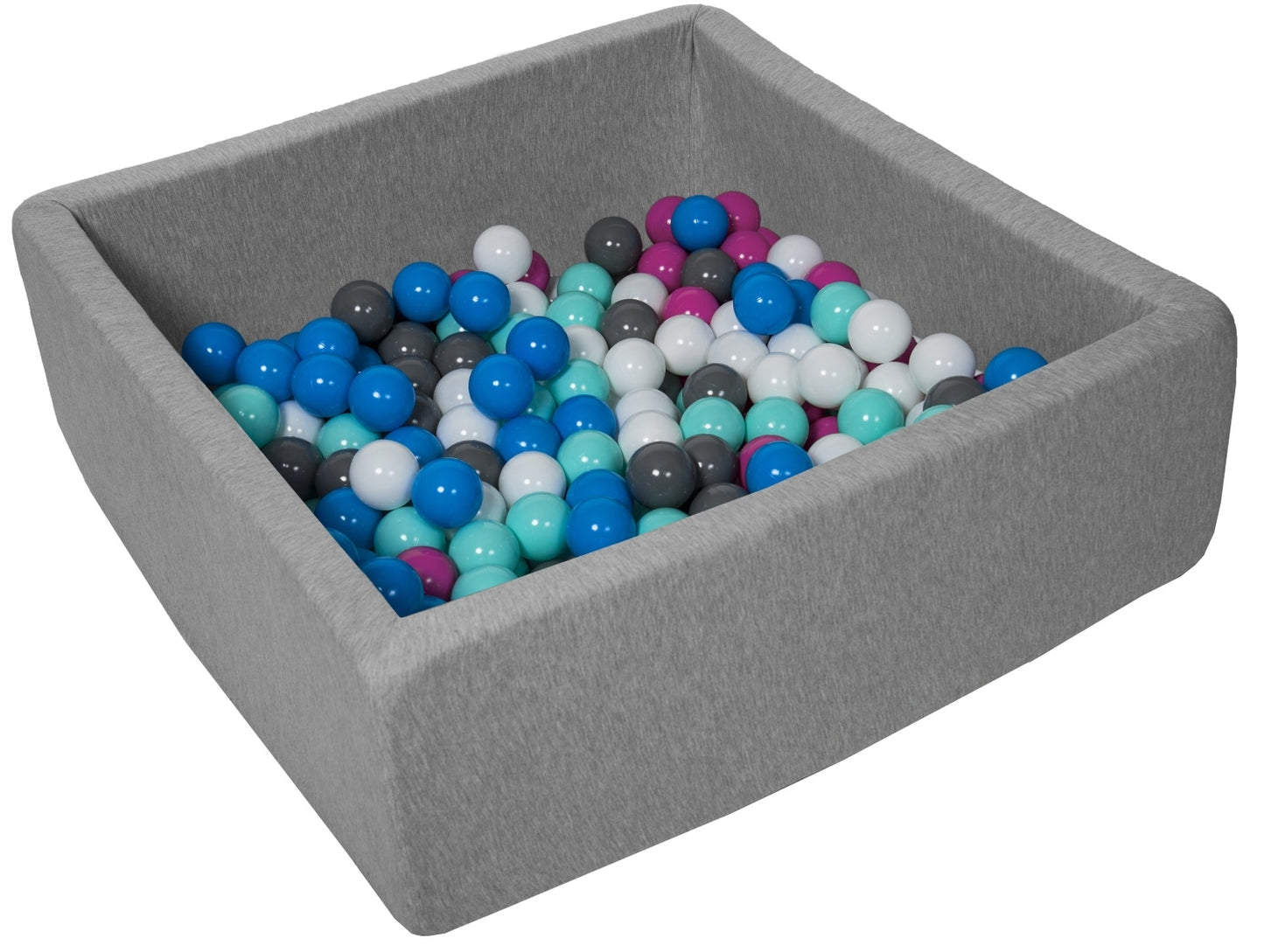 Velinda Soft Jersey Ball Pit with 150 Balls - 90x90cm - Baby & Kids Play Gift