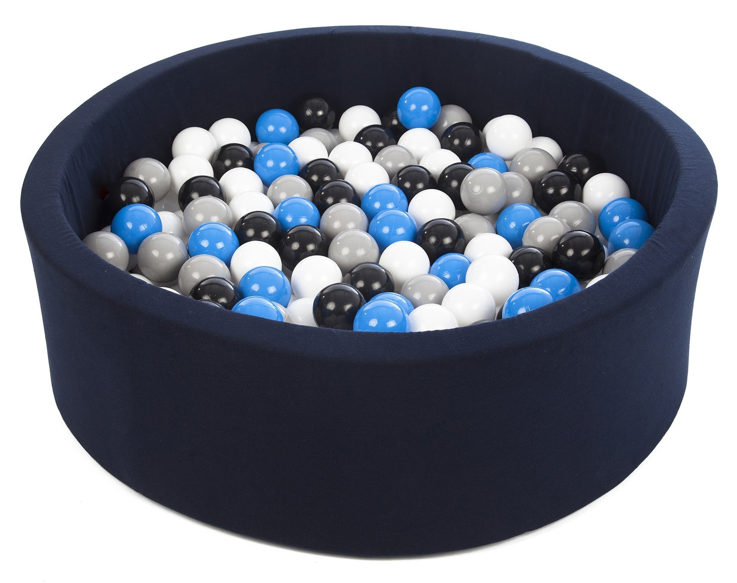 Velinda Soft Jersey Ball Pit with 300 Balls - Navy Blue - Baby & Kids Play Gift - 80cm