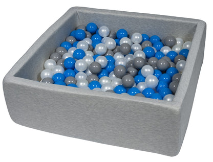 Velinda Soft Jersey Ball Pit with 300 Balls - 80x80cm - Baby & Kids Play Gift