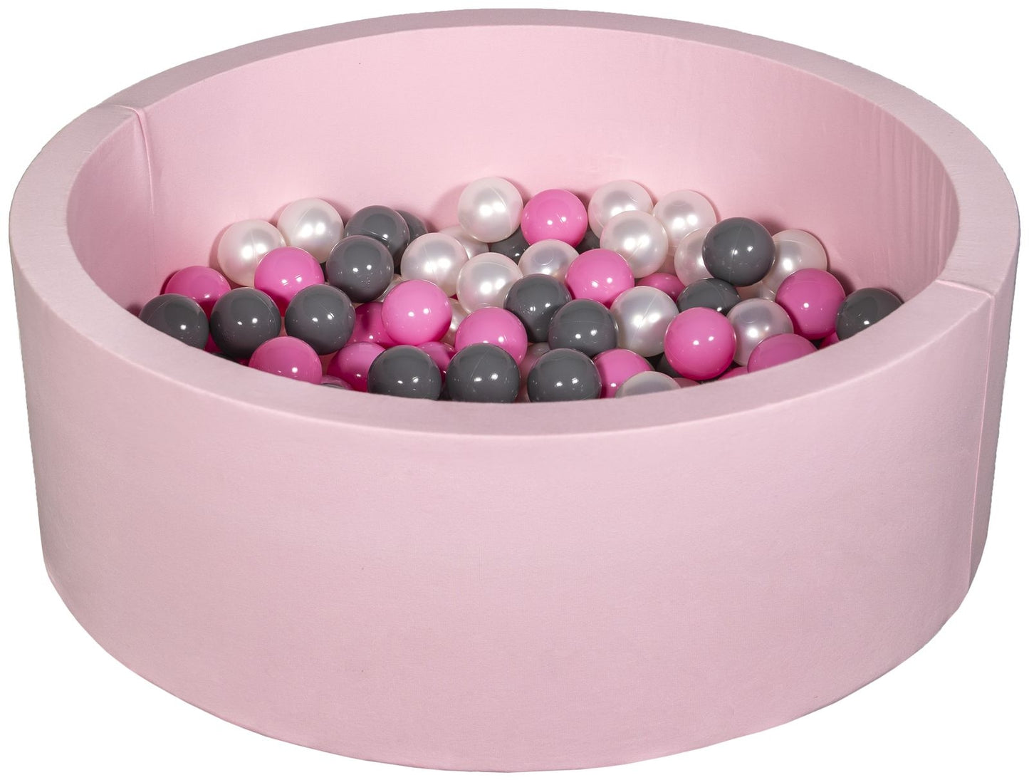 Velinda Soft Jersey Ball Pit with 150 Balls - Pink - Baby & Kids Play Gift, 90cm