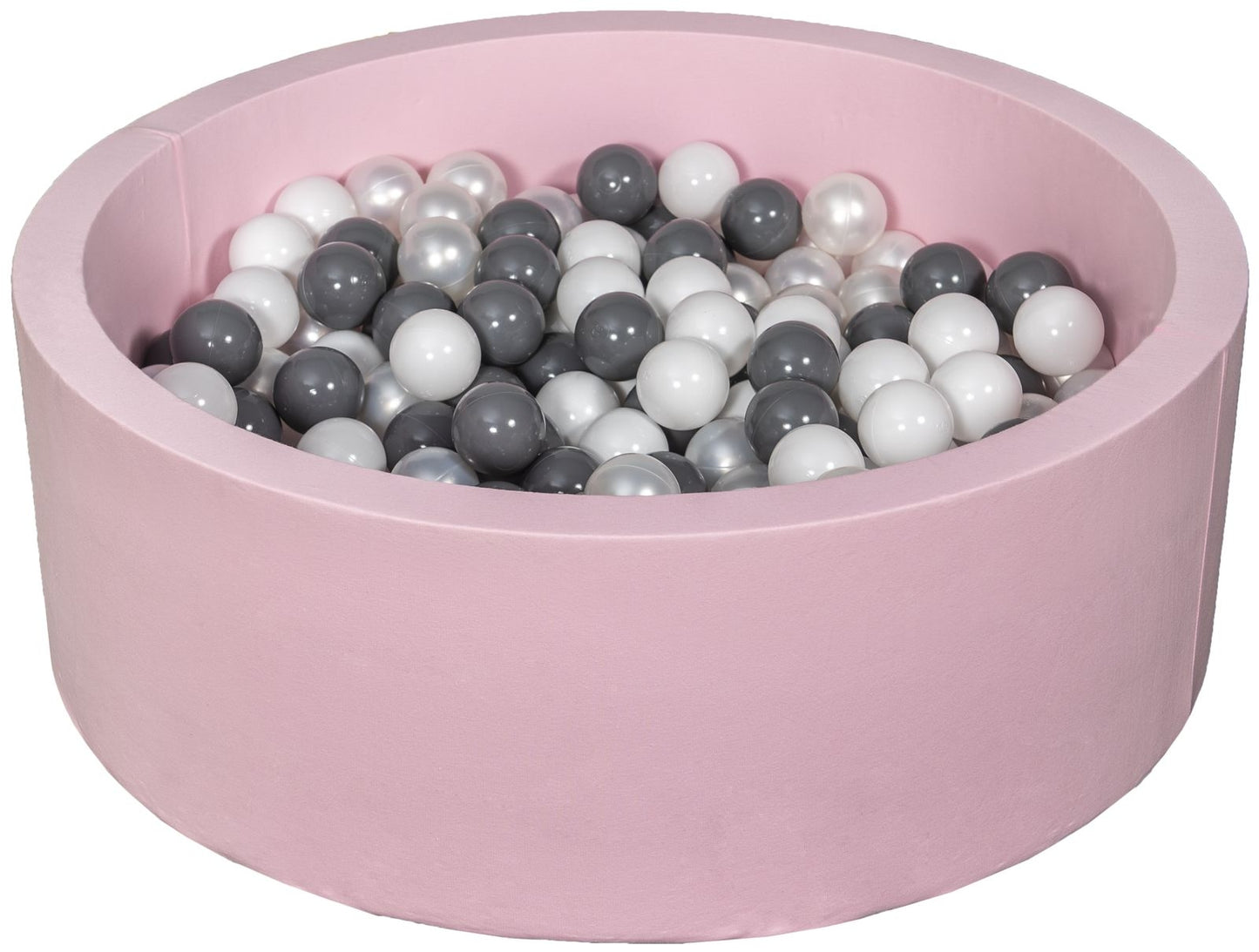 Velinda Soft Jersey Ball Pit with 300 Balls - Pink - Baby & Kids Play Gift - 80cm