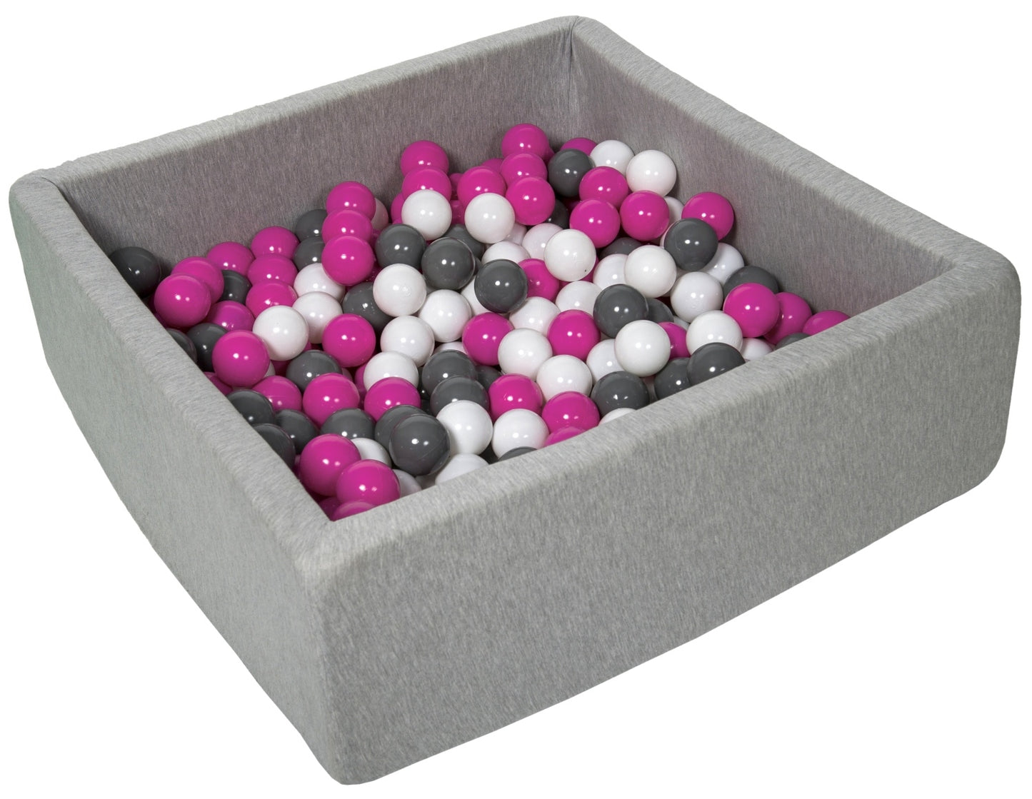 Velinda Soft Jersey Ball Pit with 300 Balls - 80x80cm - Baby & Kids Play Gift