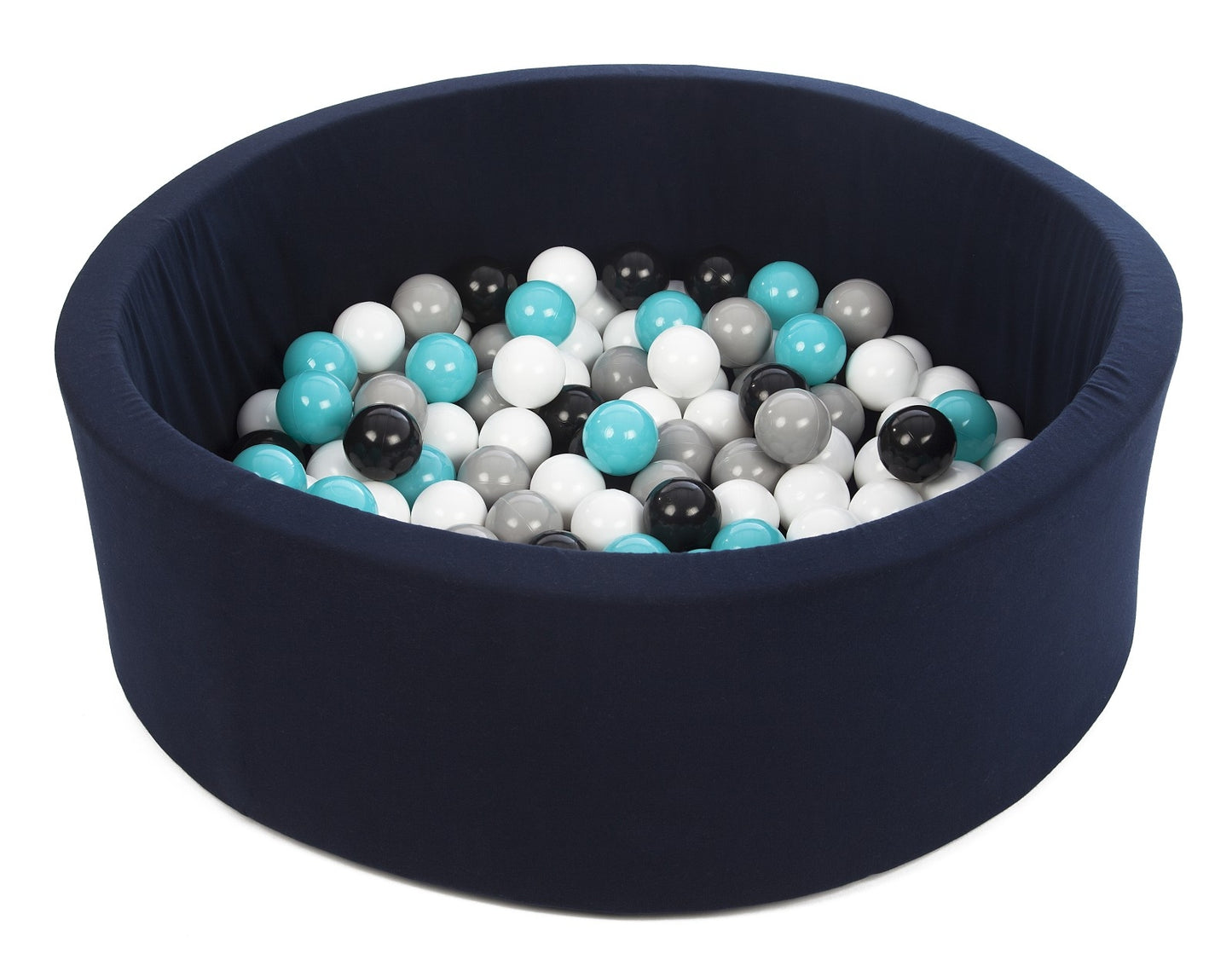 Velinda Soft Jersey Ball Pit with 150 Balls - Navy Blue - Baby & Kids Play Toy