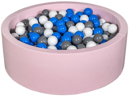 Velinda Soft Jersey Ball Pit with 450 Balls - Pink - Baby & Kids Play Gift - 90cm