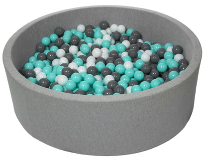 Velinda Soft Jersey Ball Pit with 900 Balls - 125cm Diameter - Baby & Kids Play Gift