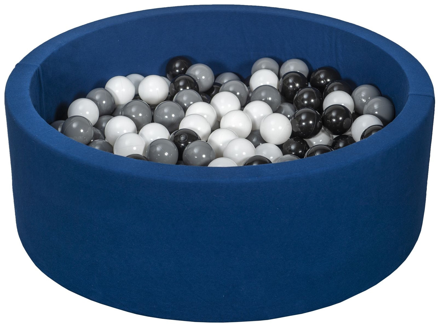 Velinda Soft Jersey Ball Pit with 200 Balls - Navy Blue - Baby & Kids Play Gift - 90cm