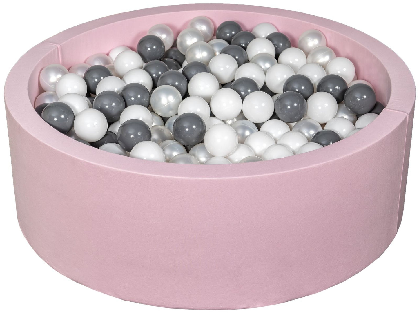 Velinda Soft Jersey Ball Pit with 450 Balls - Pink - Baby & Kids Play Gift - 90cm