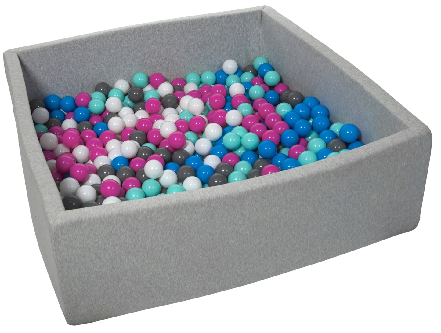 Velinda Soft Jersey Ball Pit with 600 Balls - 110x110cm - Baby & Kids Play Gift