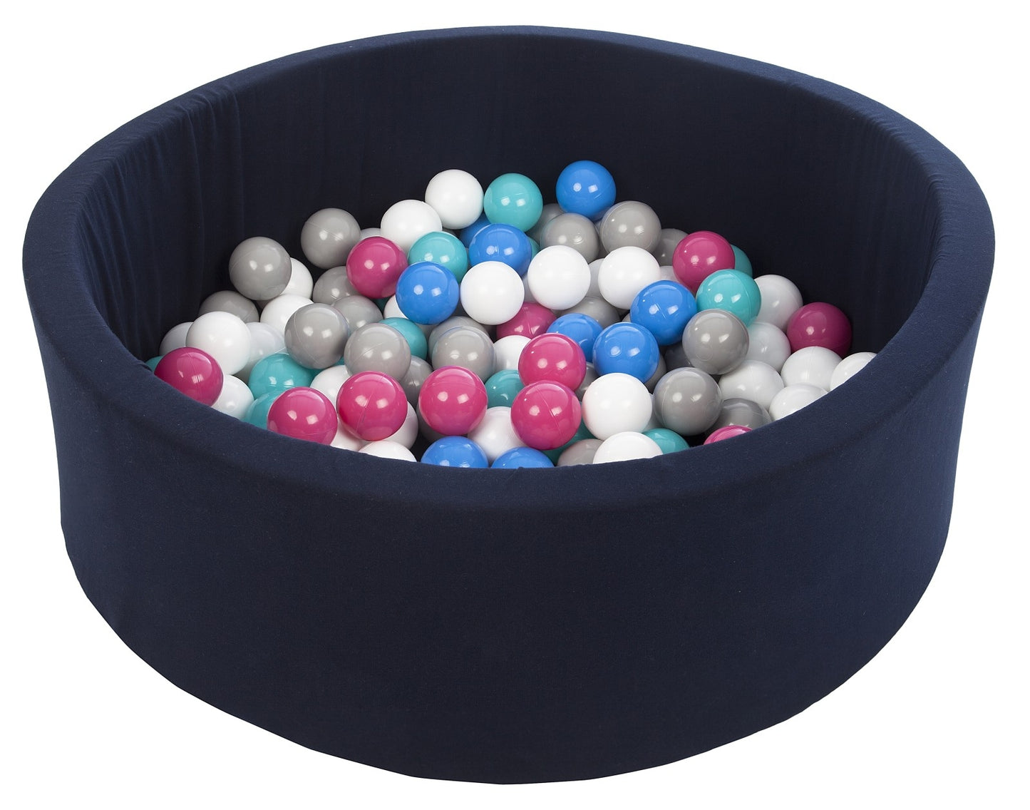 Velinda Soft Jersey Ball Pit with 150 Balls - Navy Blue - Baby & Kids Play Toy