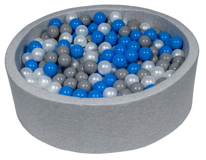 Velinda Soft Jersey Ball Pit with 450 Balls - Baby & Kids Play Gift - 90cm