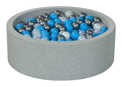 Velinda Soft Jersey Ball Pit with 450 Balls - Baby & Kids Play Gift - 90cm