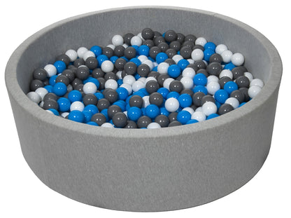 Velinda Soft Jersey Ball Pit with 900 Balls - 125cm Diameter - Baby & Kids Play Gift