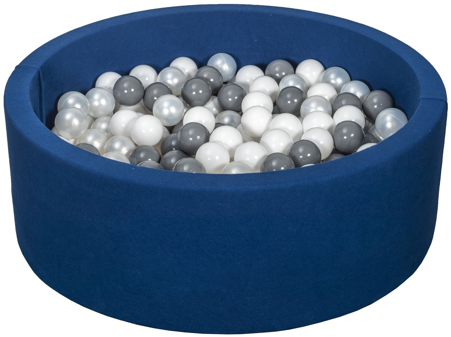 Velinda Soft Jersey Ball Pit with 300 Balls - Navy Blue - Baby & Kids Play Gift - 80cm