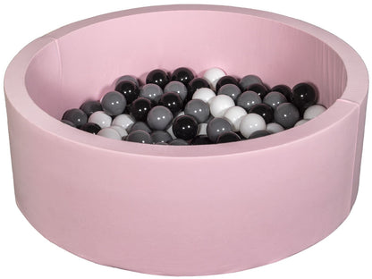 Velinda Soft Jersey Ball Pit with 150 Balls - Pink - Baby & Kids Play Gift, 90cm