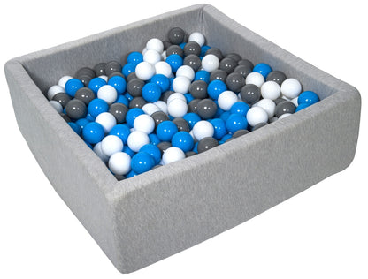 Velinda Soft Jersey Ball Pit with 450 Balls - 90x90cm - Baby & Kids Play Gift